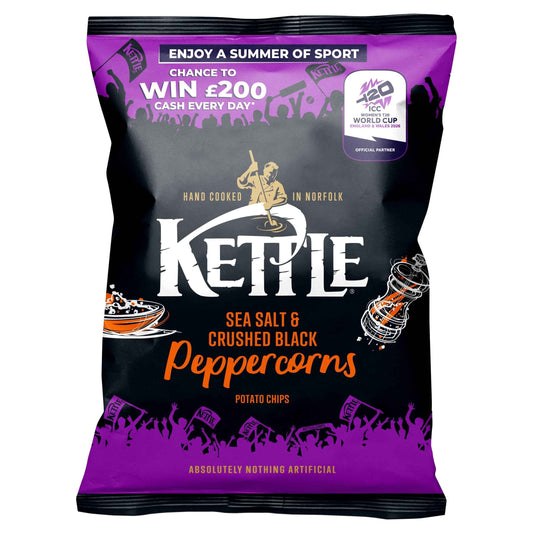 Sea Salt & Black Peppercorns Potato Chips 130g by KETTLE