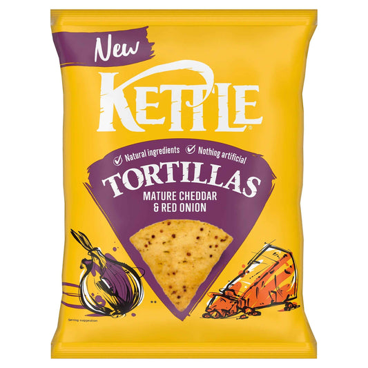 Tortilla Mature Cheddar & Red Onion by KETTLE