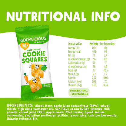 Apple & Carrot Cookie Squares by KIDDYLICIOUS