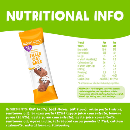 Banana & Cocoa Oat Bars 5x21g by KIDDYLICIOUS