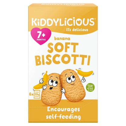 Banana Soft Biscotti 6x20g by KIDDYLICIOUS
