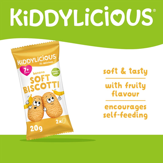 Banana Soft Biscotti 6x20g by KIDDYLICIOUS