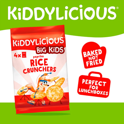 Big Kids Paprika Rice Crunchers 4x15g by KIDDYLICIOUS