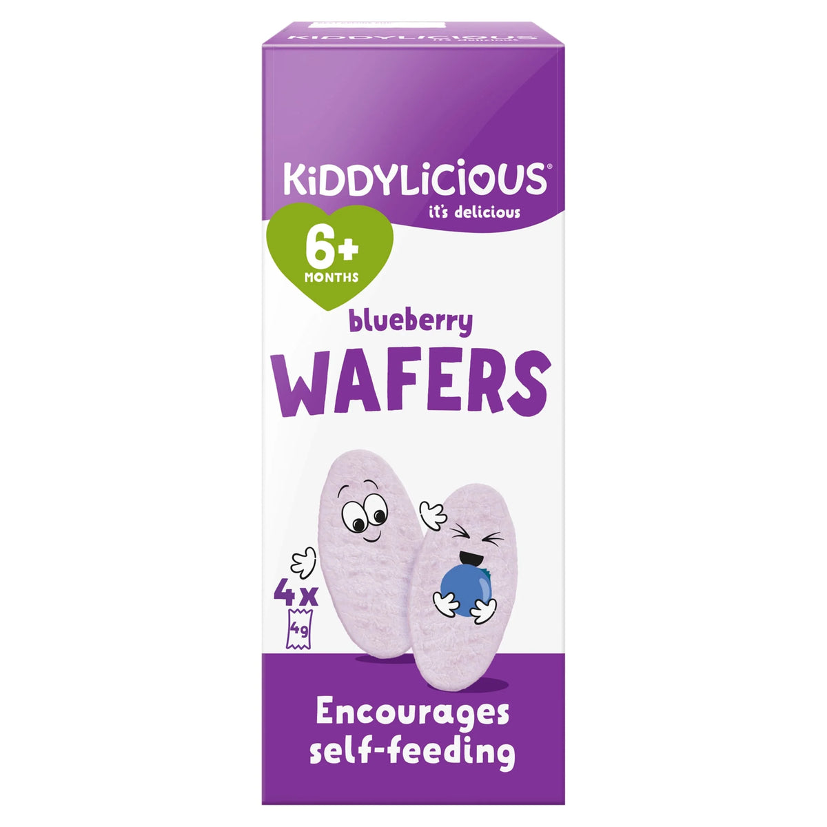 Blueberry Wafers 6mth 4pack 16g by KIDDYLICIOUS