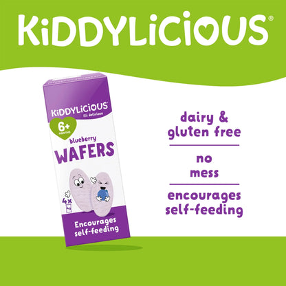 Blueberry Wafers 6mth 4pack 16g by KIDDYLICIOUS