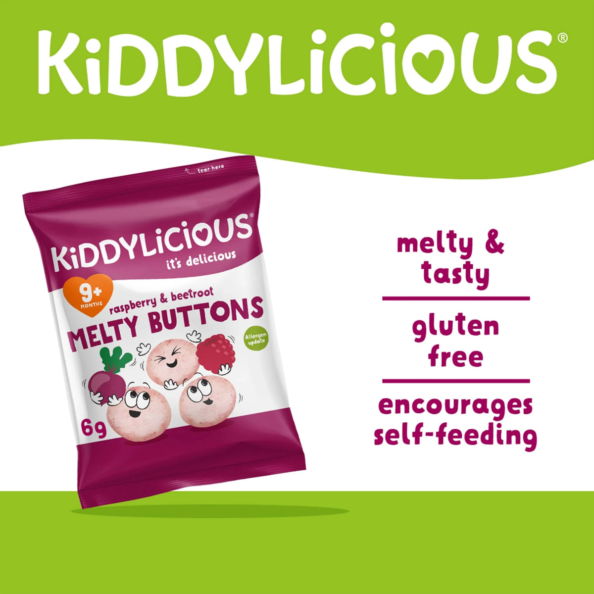 Buttons Raspberry & Beetroot 30g by KIDDYLICIOUS