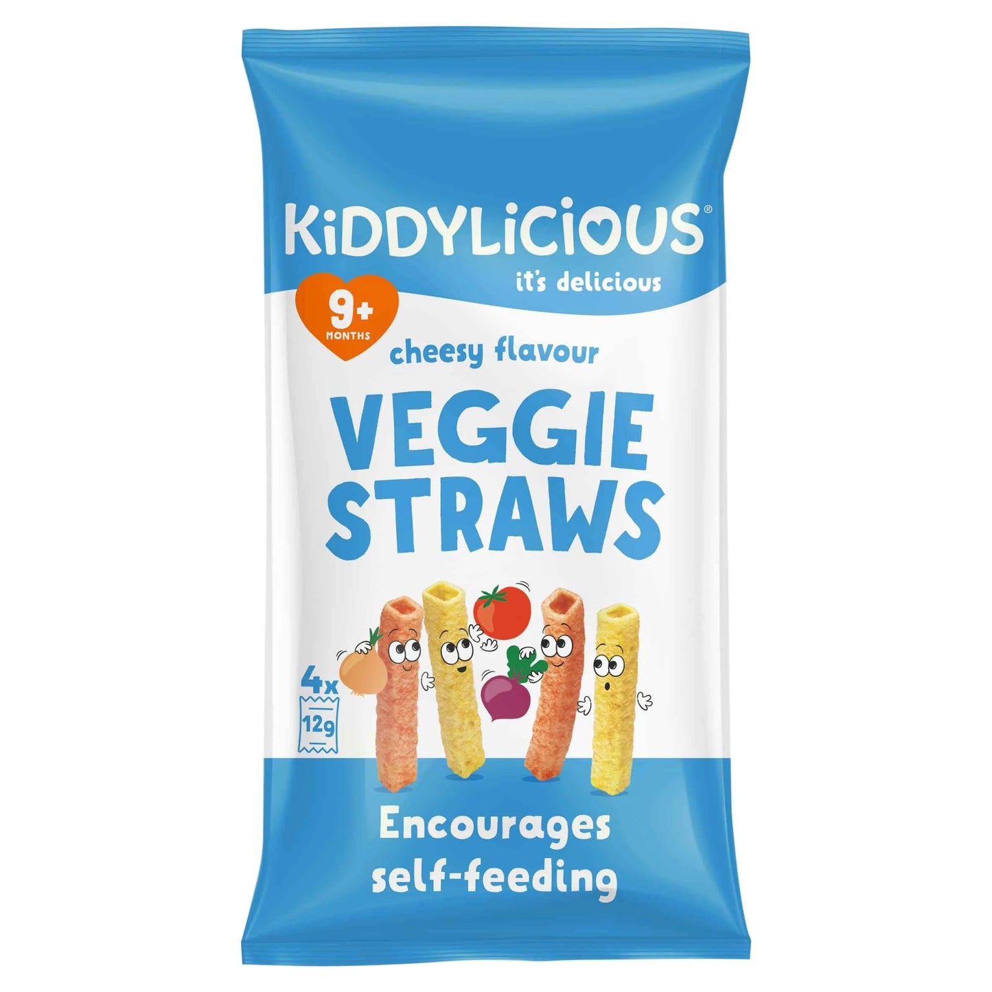 Cheesy Veggie Straws 4x12g by KIDDYLICIOUS