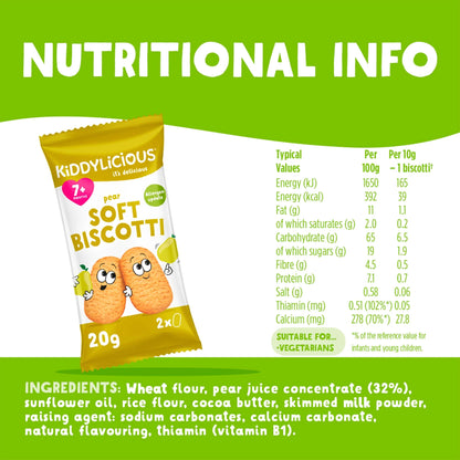 Pear Soft Biscotti 6x20g by KIDDYLICIOUS