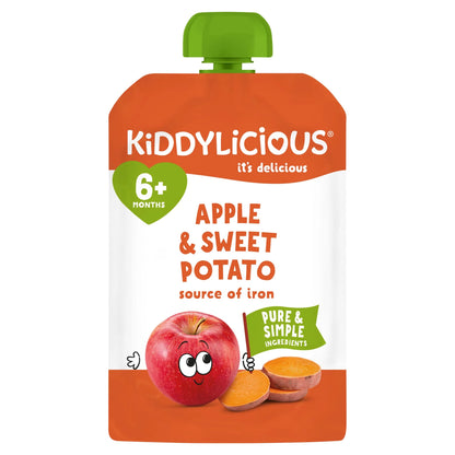 Pouches Apple & Sweet Potato 6m+ 100g by KIDDYLICIOUS