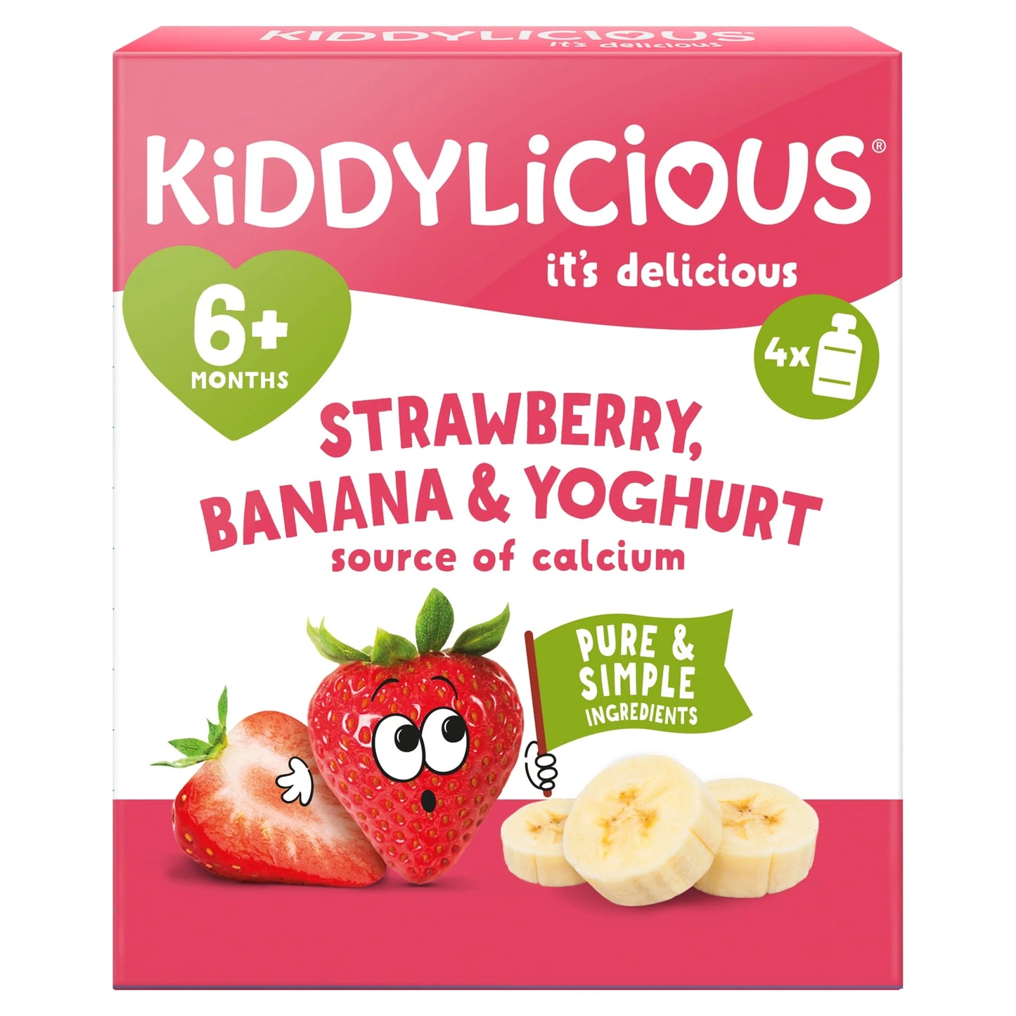 Pouches Strawberry, Banana & by KIDDYLICIOUS