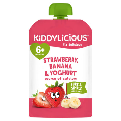 Strawberry Banana & Yogurt Pouch by KIDDYLICIOUS