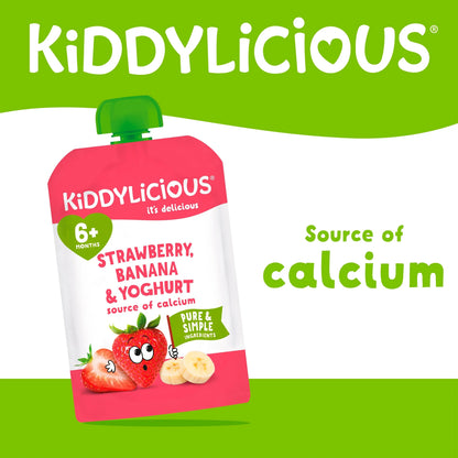 Strawberry Banana & Yogurt Pouch by KIDDYLICIOUS