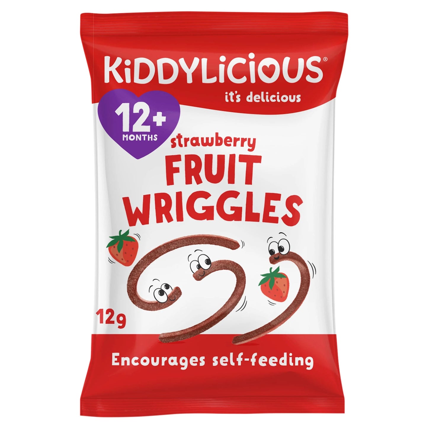 Strawberry Fruit Wriggles 12g by KIDDYLICIOUS