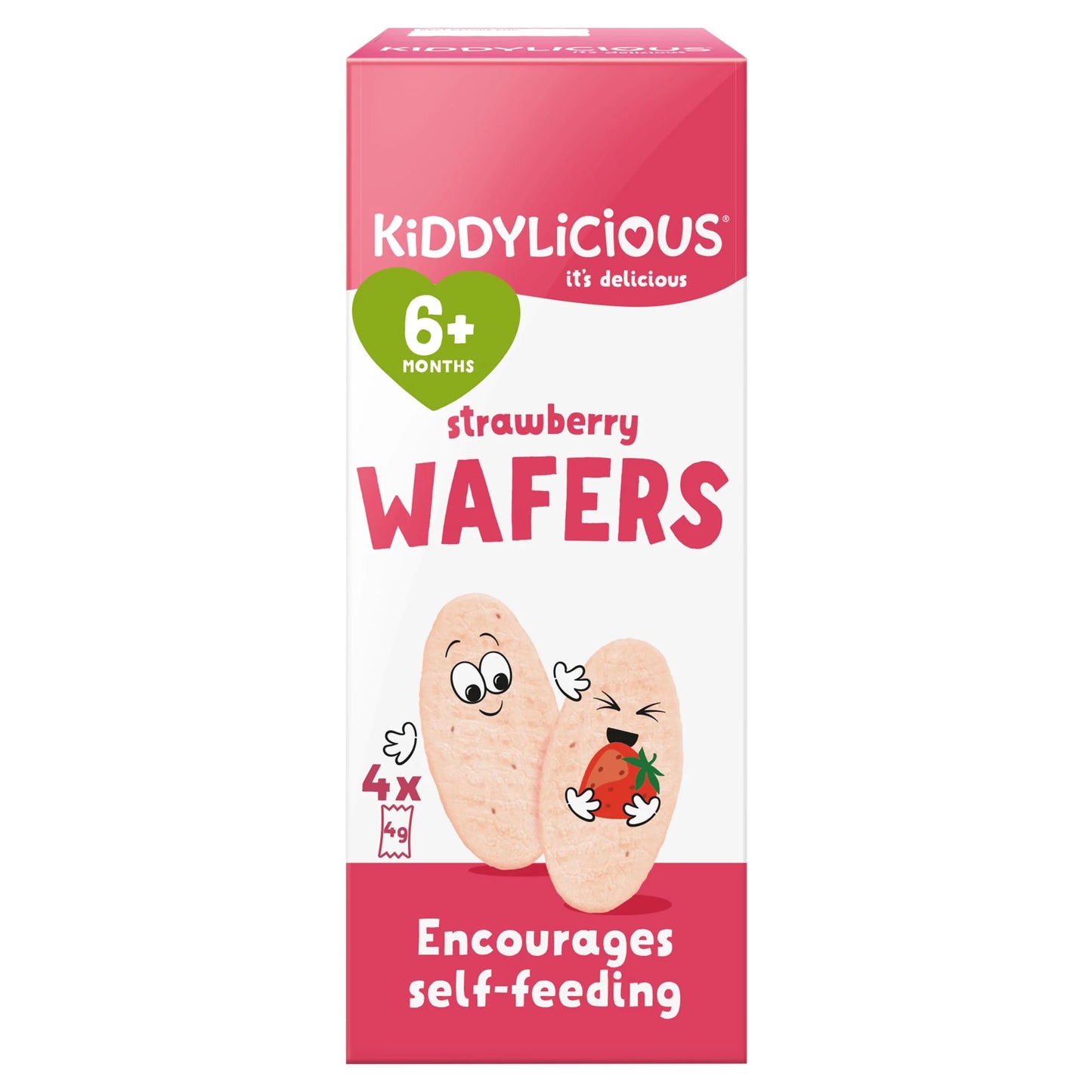 Strawberry Wafers 4 X 4g by KIDDYLICIOUS