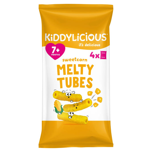 Sweetcorn Melty Tubes 4 X 10g by KIDDYLICIOUS