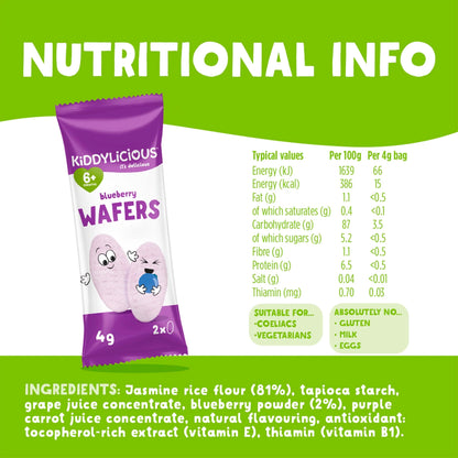 Wafers Blueberry 40g by KIDDYLICIOUS