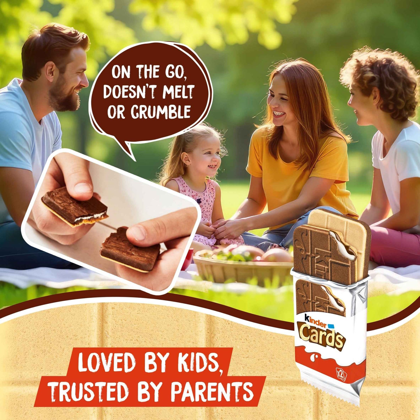 Cards Cocoa And Milk Biscuit Wafers by KINDER
