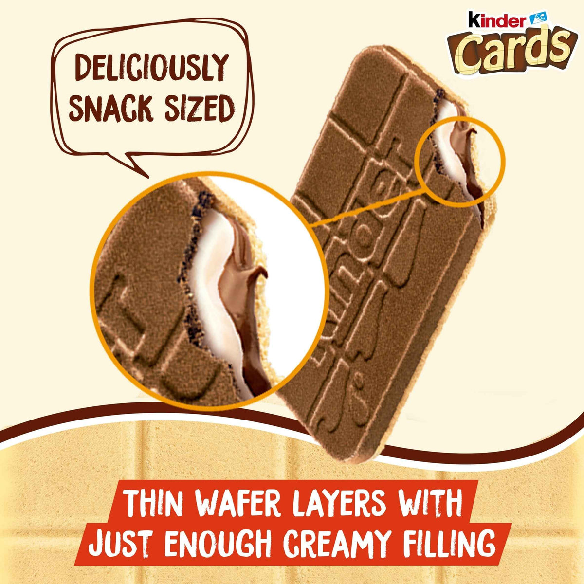 Cards Cocoa And Milk Biscuit Wafers by KINDER