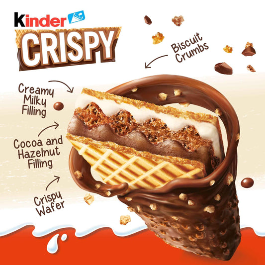 Crispy Wafer, Chocolate & Hazelnut Bar by KINDER