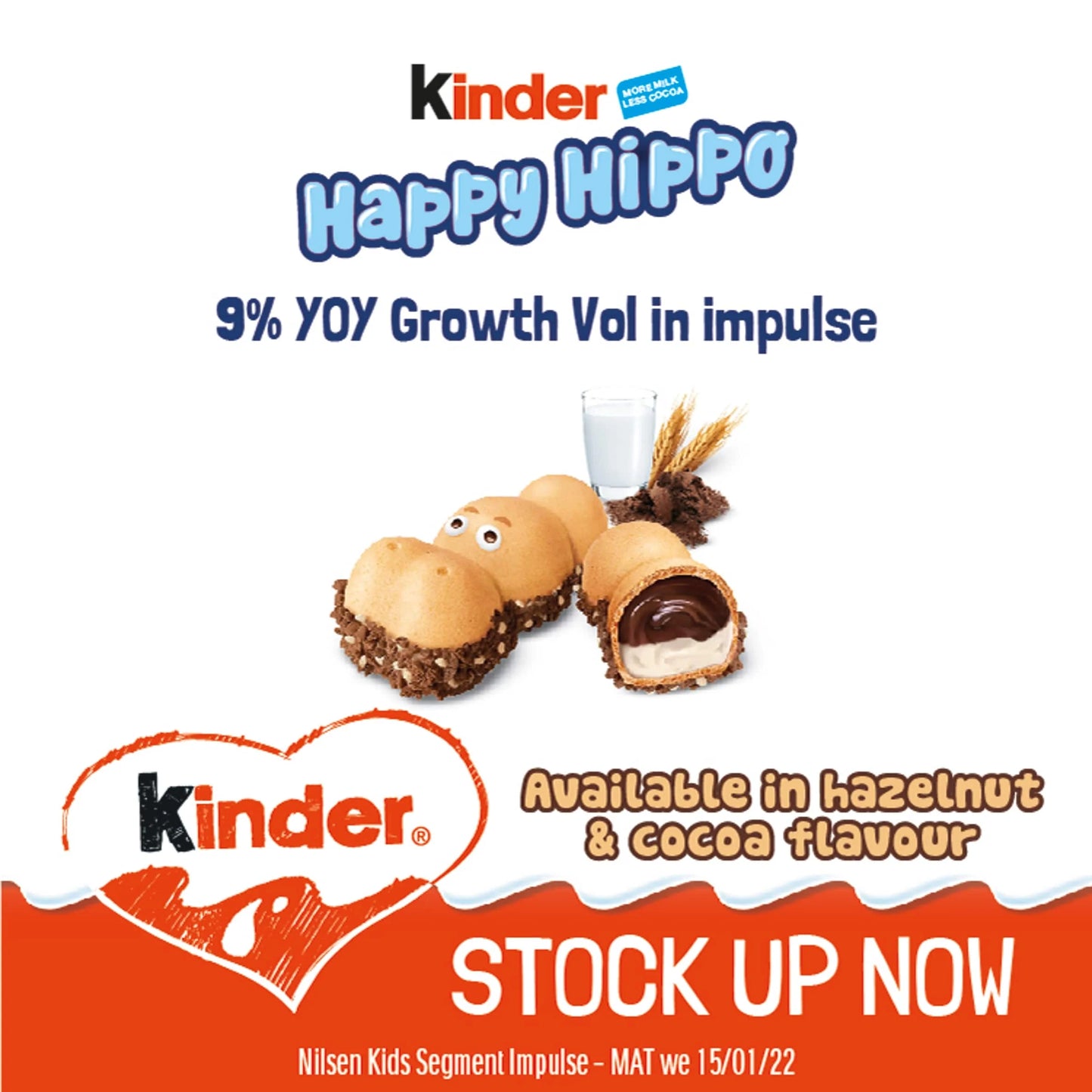 Happy Hippo Cocoa Cream 5 Pack by KINDER