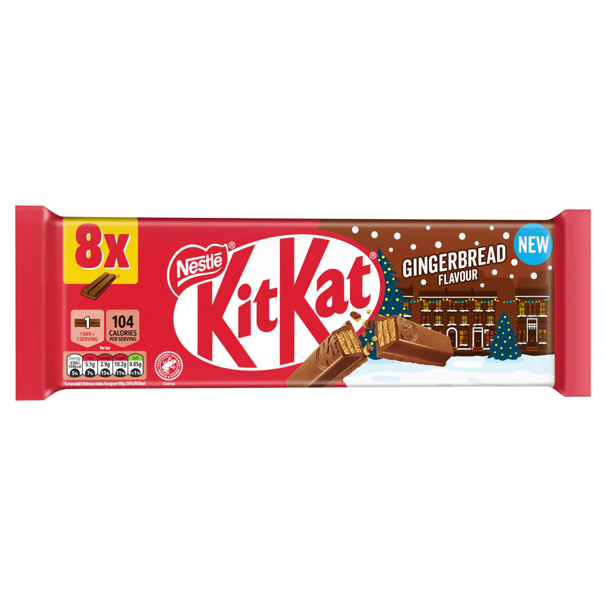 Kit Kat 2 Finger Gingerbread Chocolate Bar by KITKAT at The British Vault