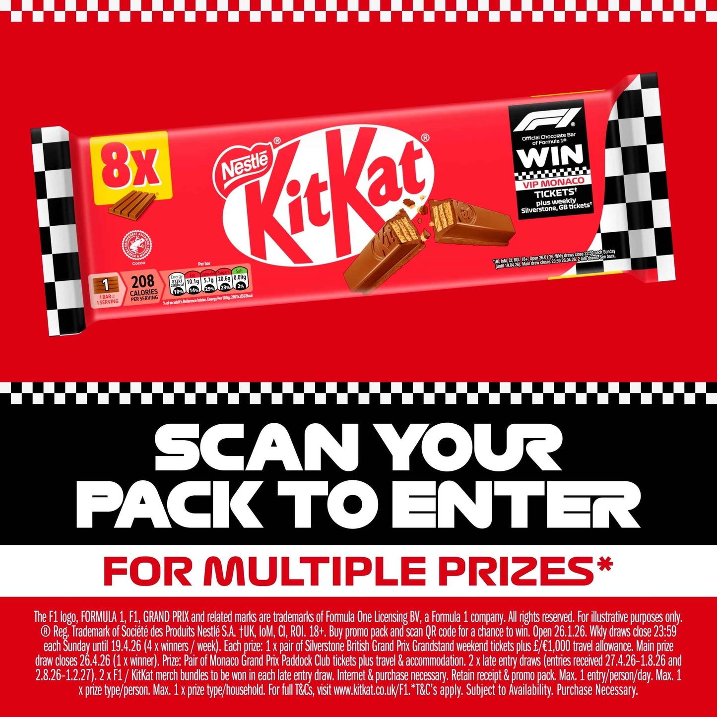 Kit Kat 4 Finger Milk Chocolate Bar Multipack by KITKAT