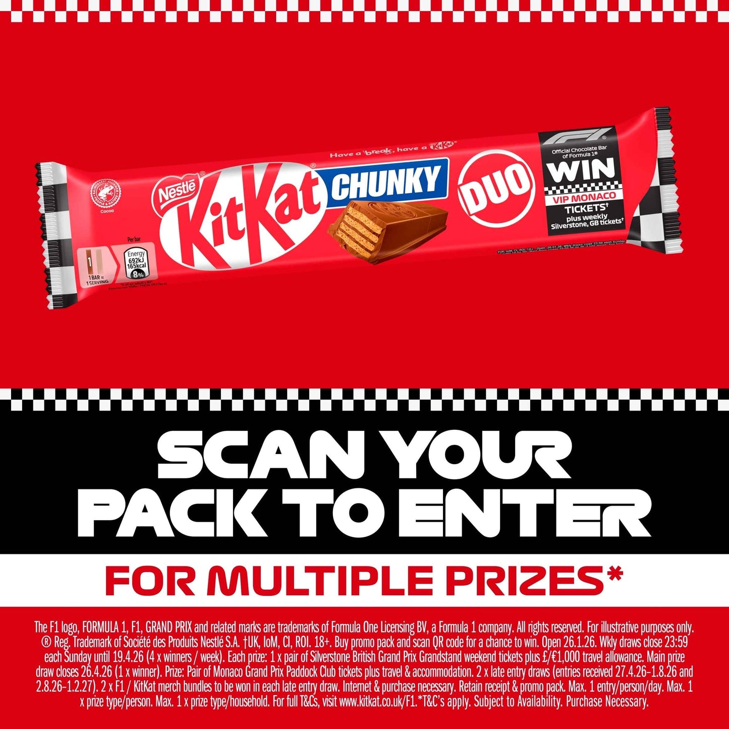 Chunky Duo Milk Chocolate Bar 64g by KIT KAT