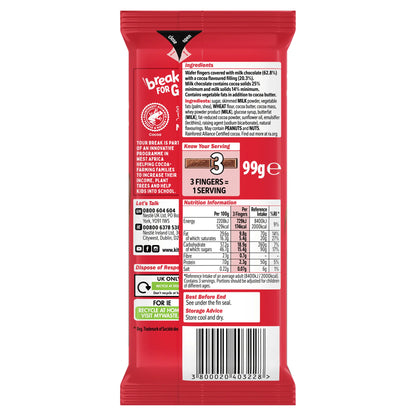 Kit Kat Milk Chocolate 99g by KITKAT at The British Vault