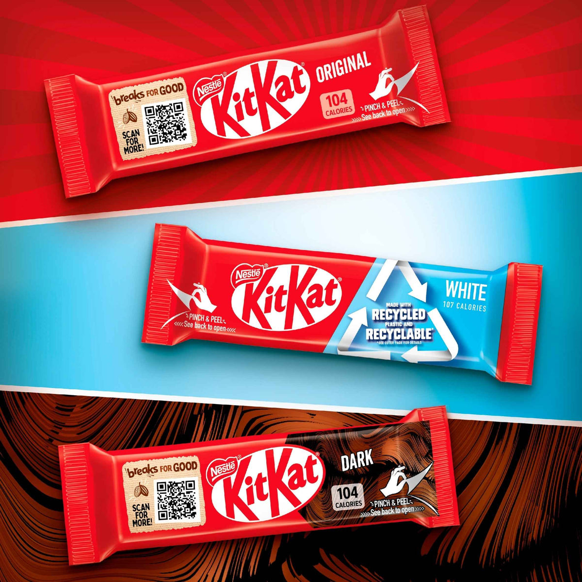 2 Finger Milk Chocolate Biscuit Bars by KITKAT