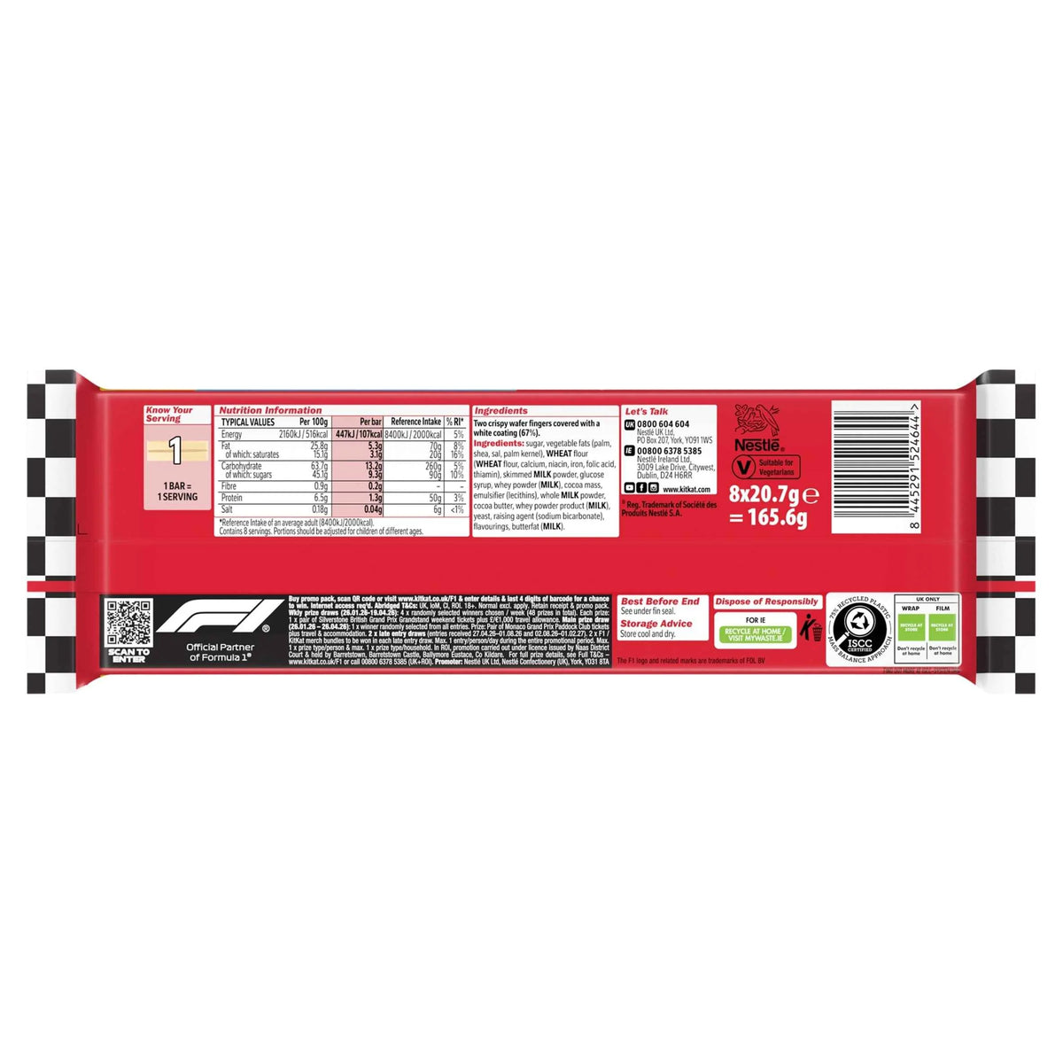 2 Finger White Biscuit Bars 8 Pack by KITKAT