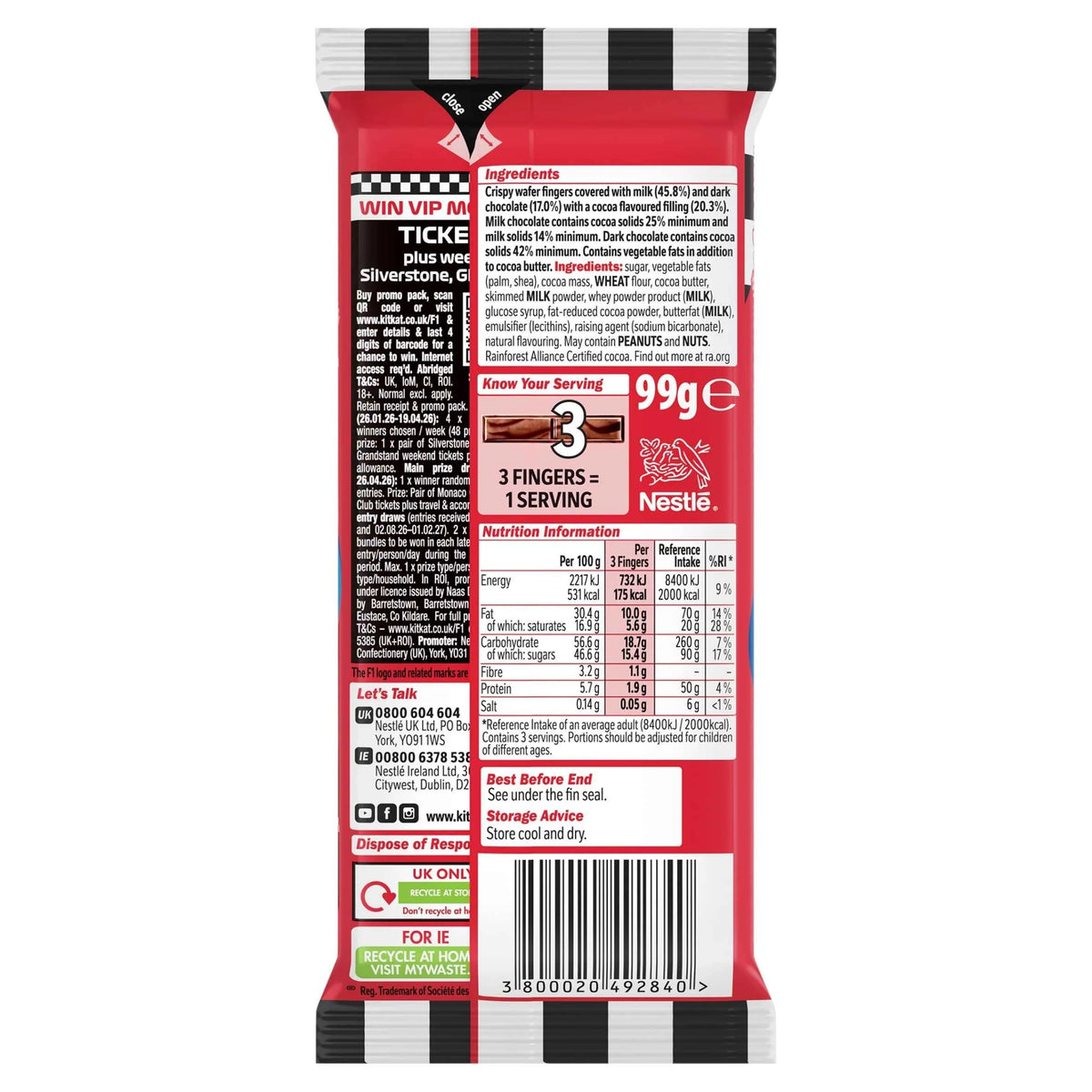 Double Chocolate Sharing Bar 99g by KITKAT