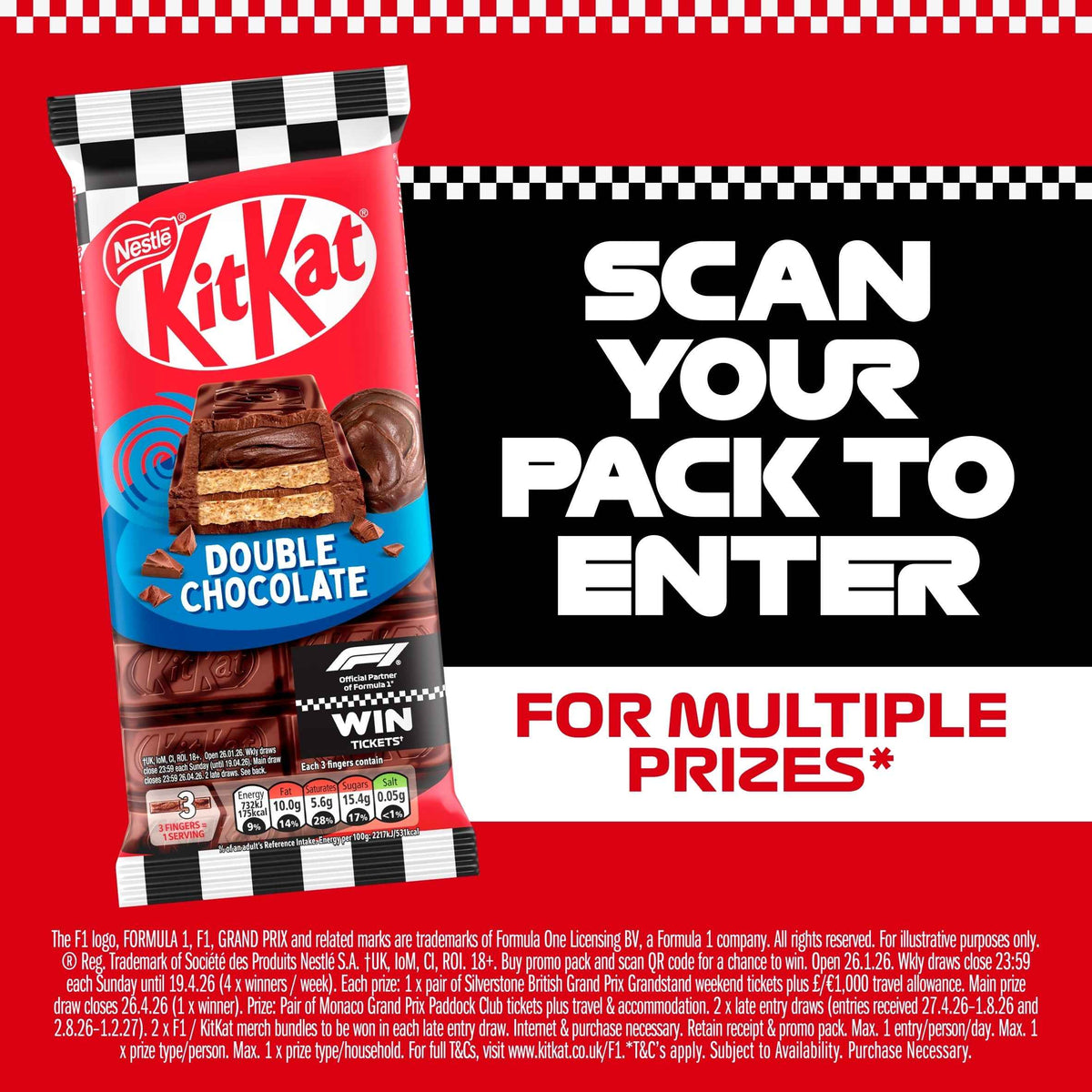Double Chocolate Sharing Bar 99g by KITKAT