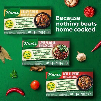 Bouillon Cubes Beef Flavour 8x9g by Knorr