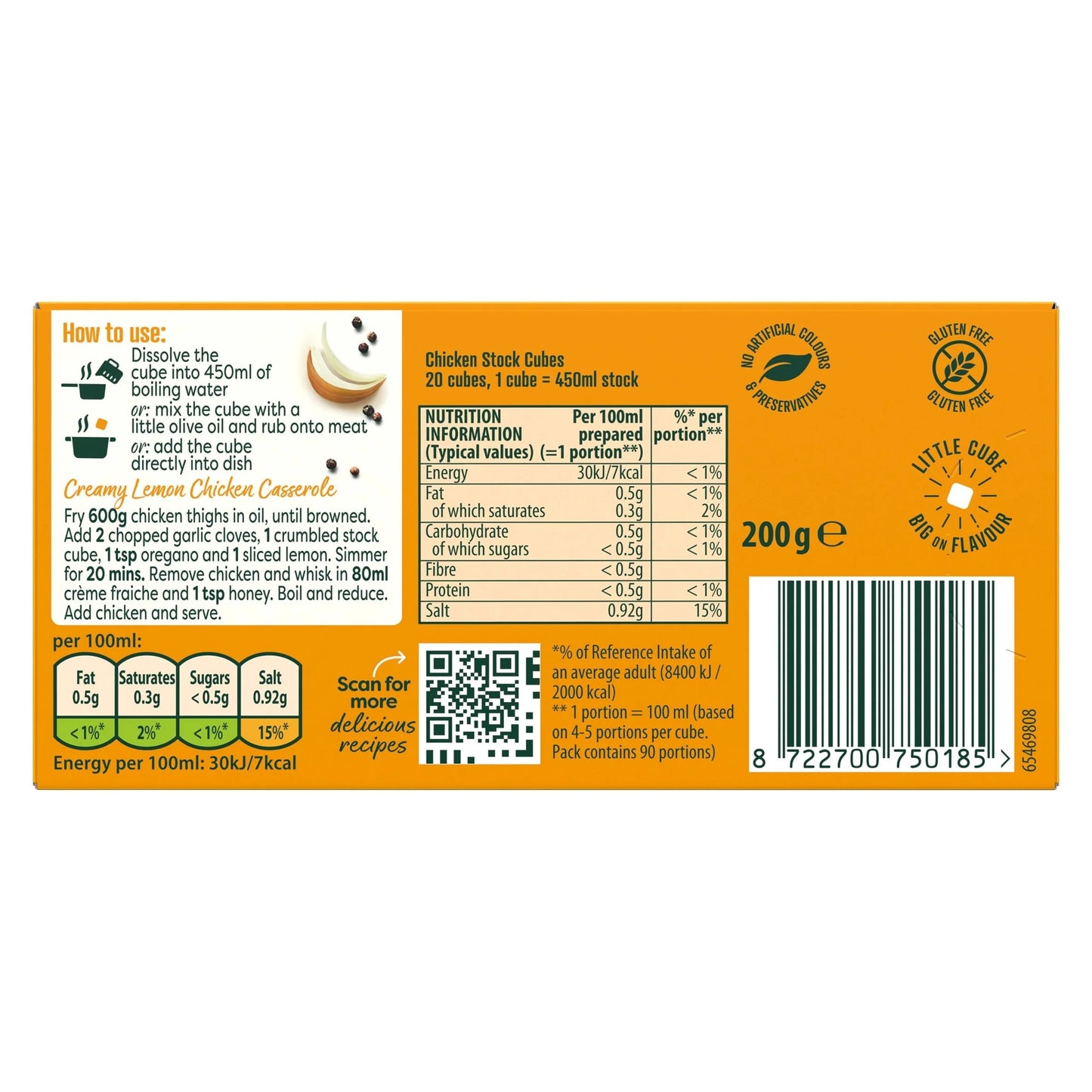 Chicken Stock Cubes 20 X 10g by Knorr