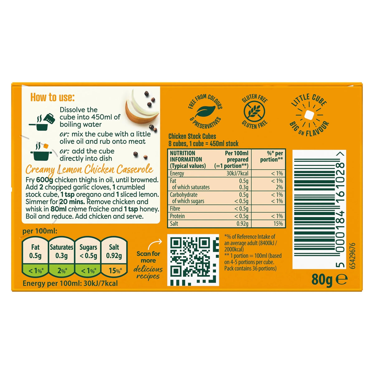 Chicken Stock Cubes 8 X 10g by Knorr