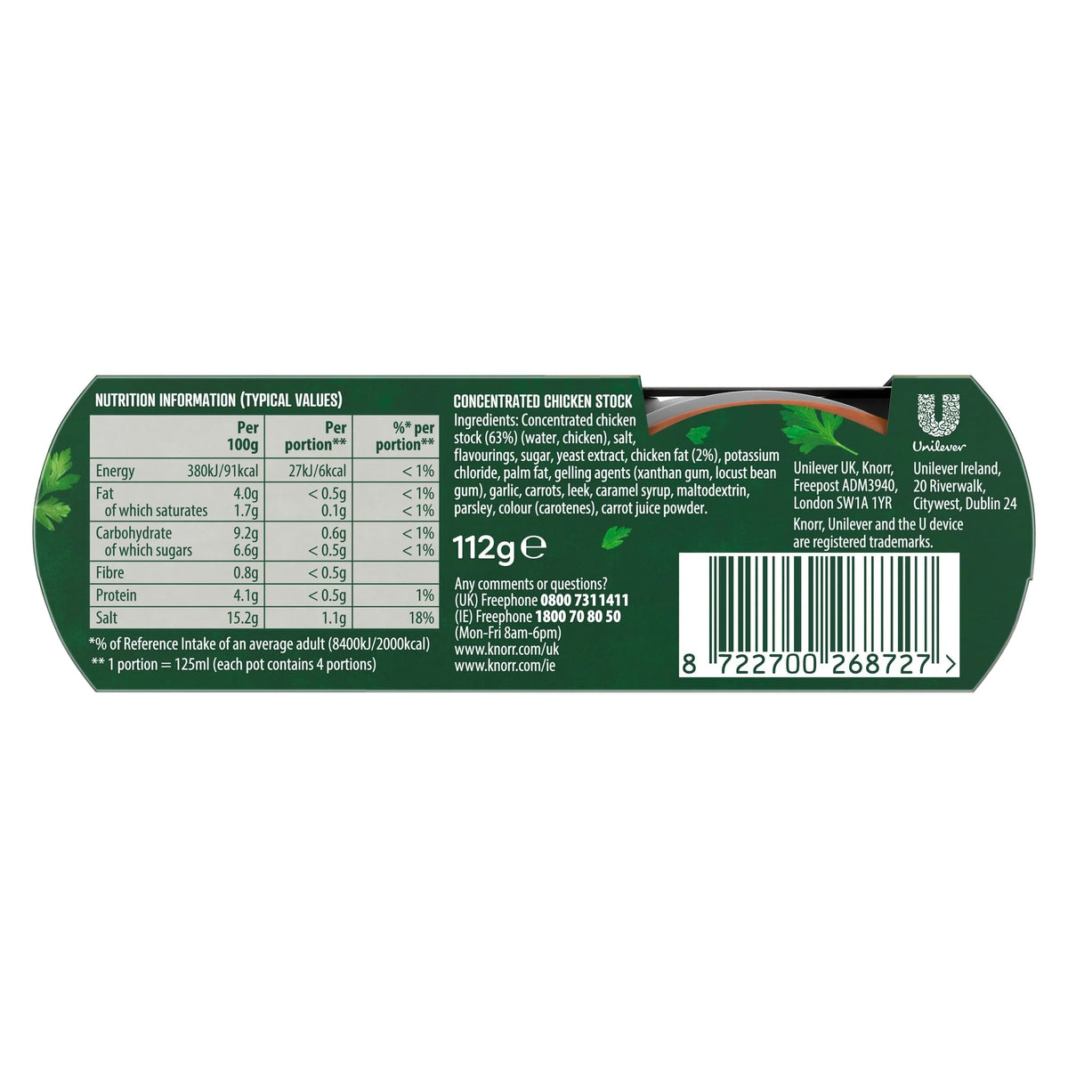 Chicken Stock Pot 4 X 28g by Knorr