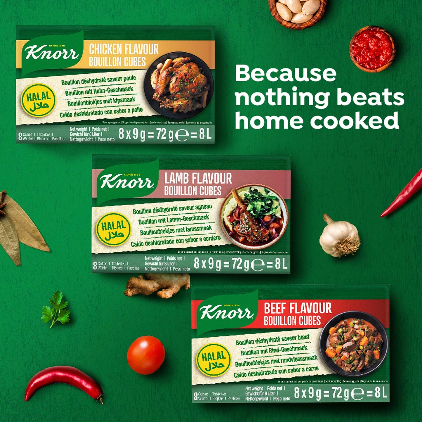 Ckn Bouillon Stock Cubes 8 Pk 72g by Knorr