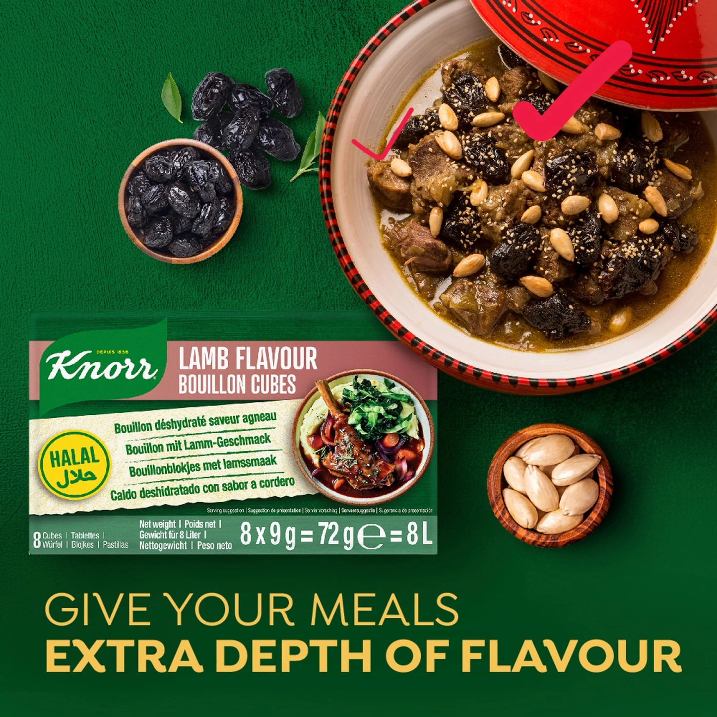 Lamb Bouillon Stock Cubes 8 Pk 72g by Knorr