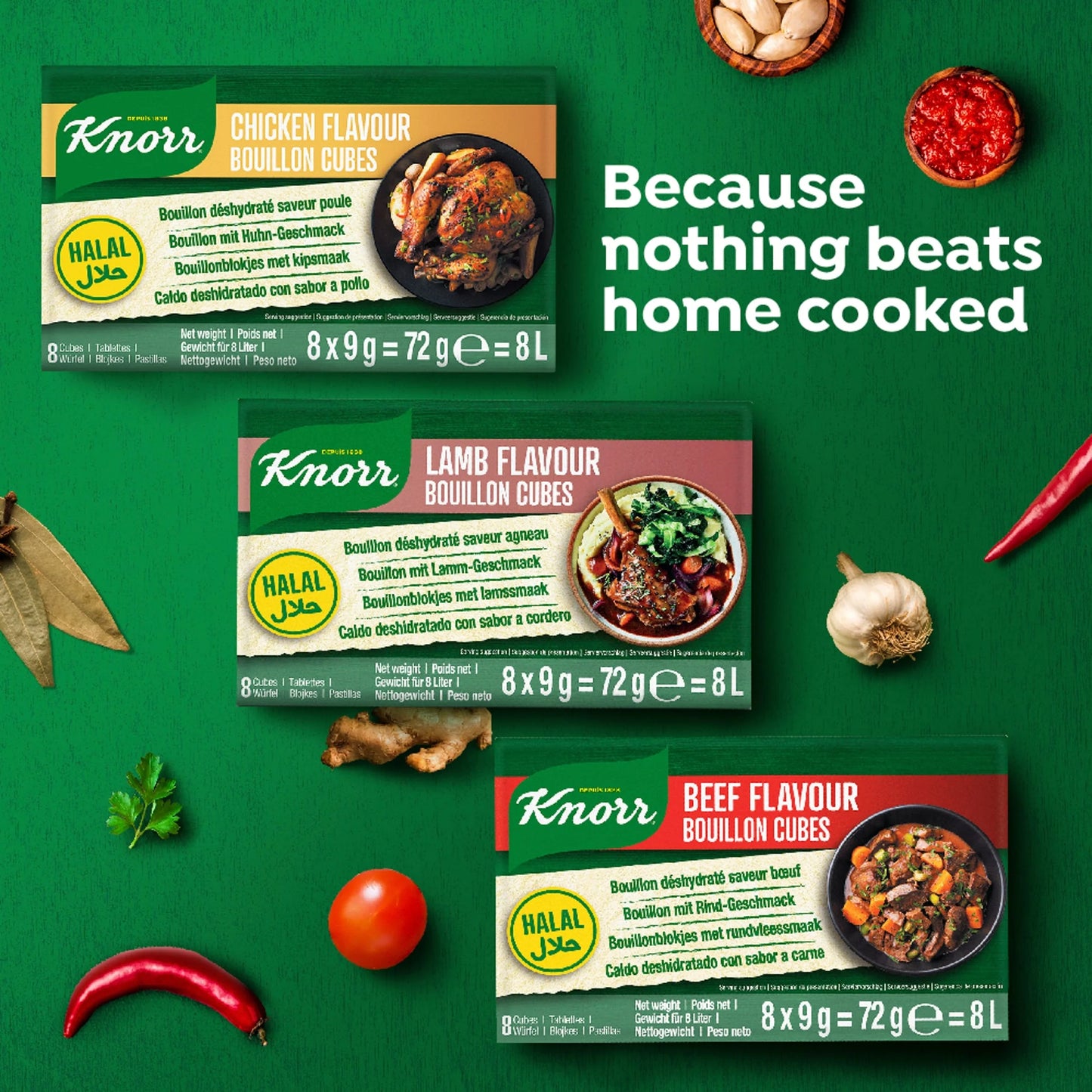 Lamb Bouillon Stock Cubes 8 Pk 72g by Knorr