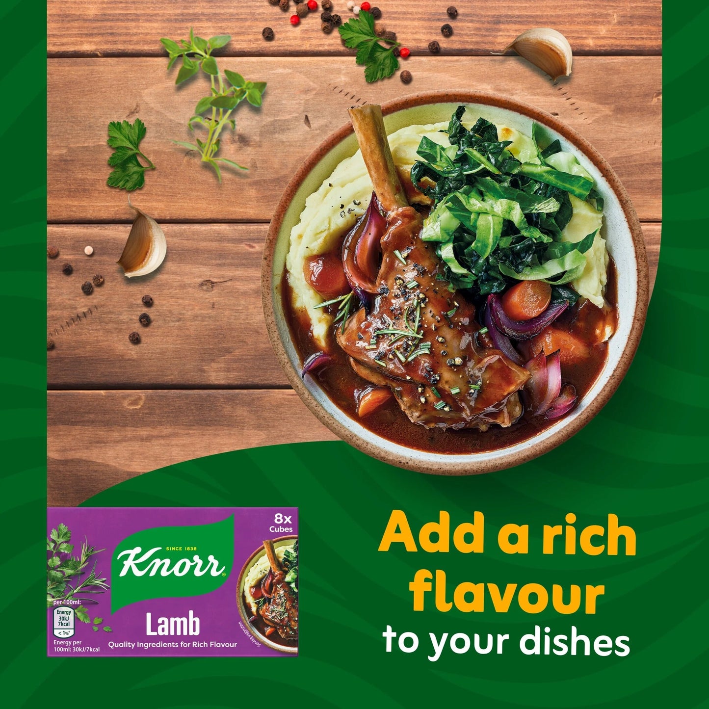 Lamb Stock Cubes 8x10g by Knorr