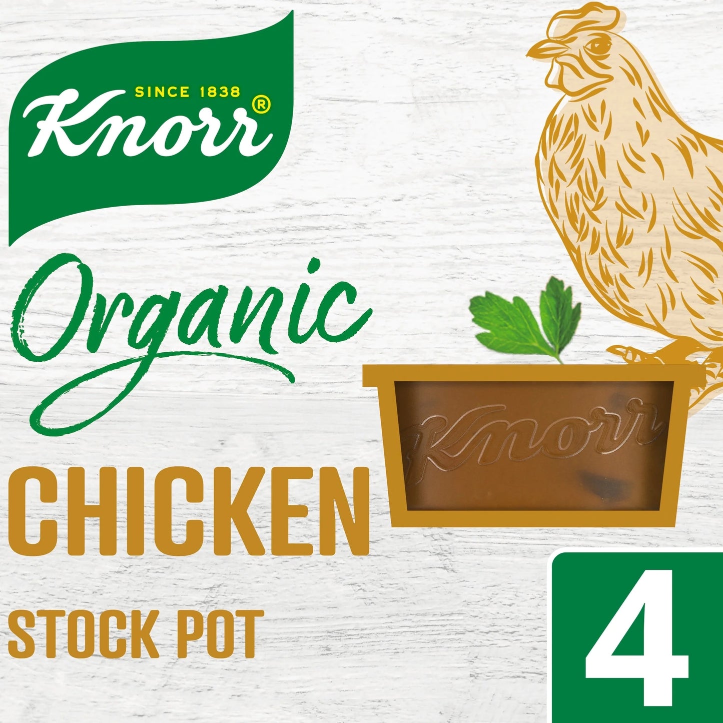Organic Chicken Stock Pot 4x26g by Knorr