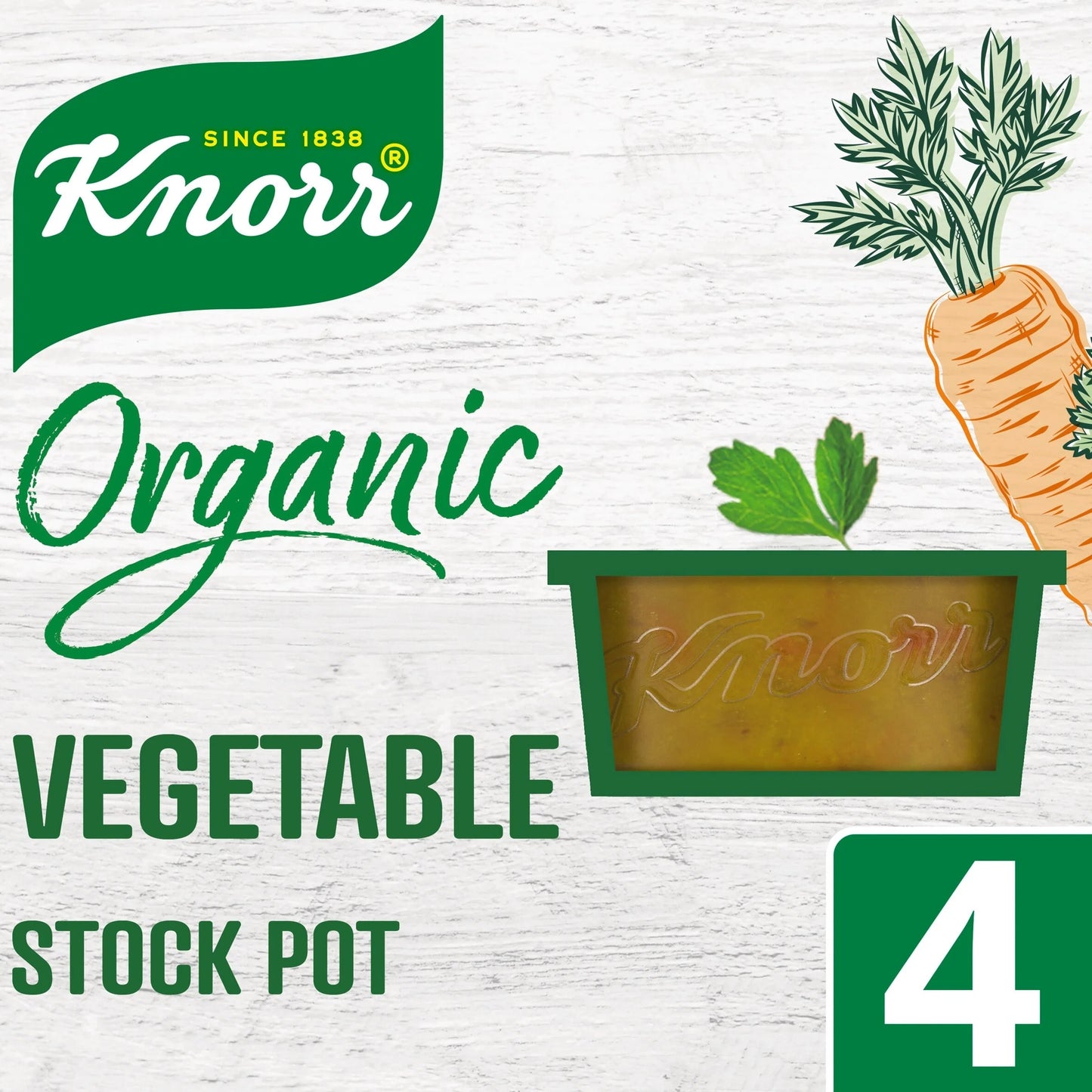Organic Vegetable Stock Pot 4x26g by Knorr