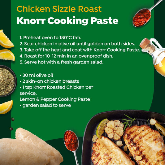 Roasted Chicken, Lemon & Pepper Cooking Paste 165g by Knorr