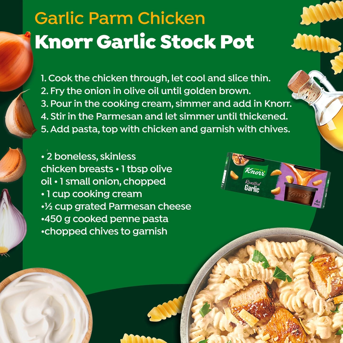 Roasted Garlic Stock Pot 4x28g by Knorr