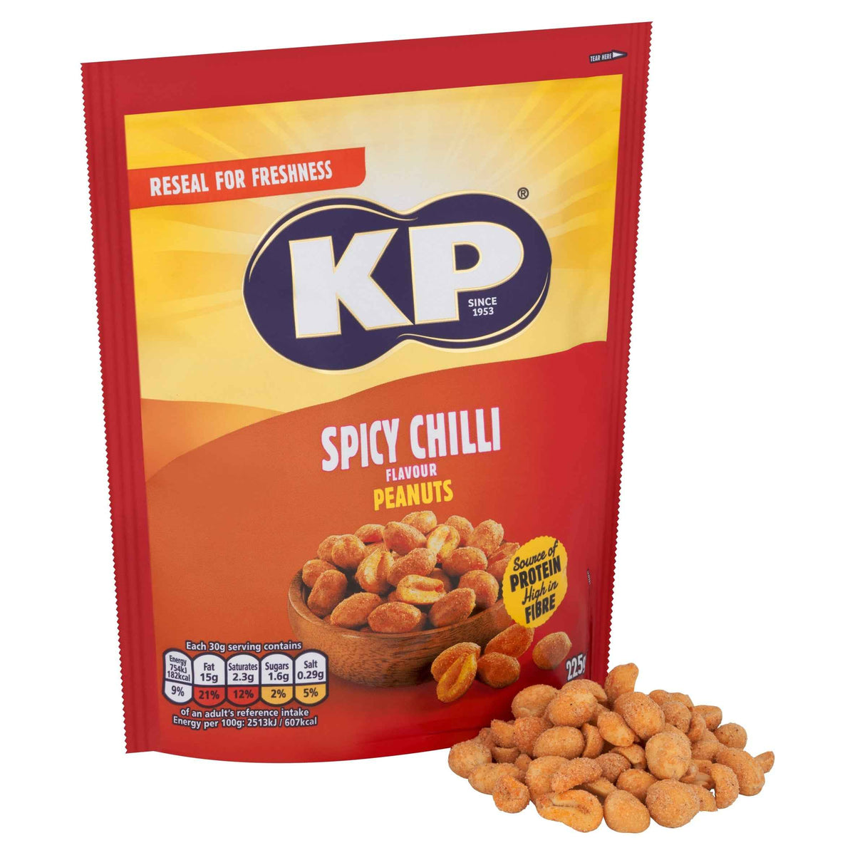 Chilli Peanuts 225g by KP