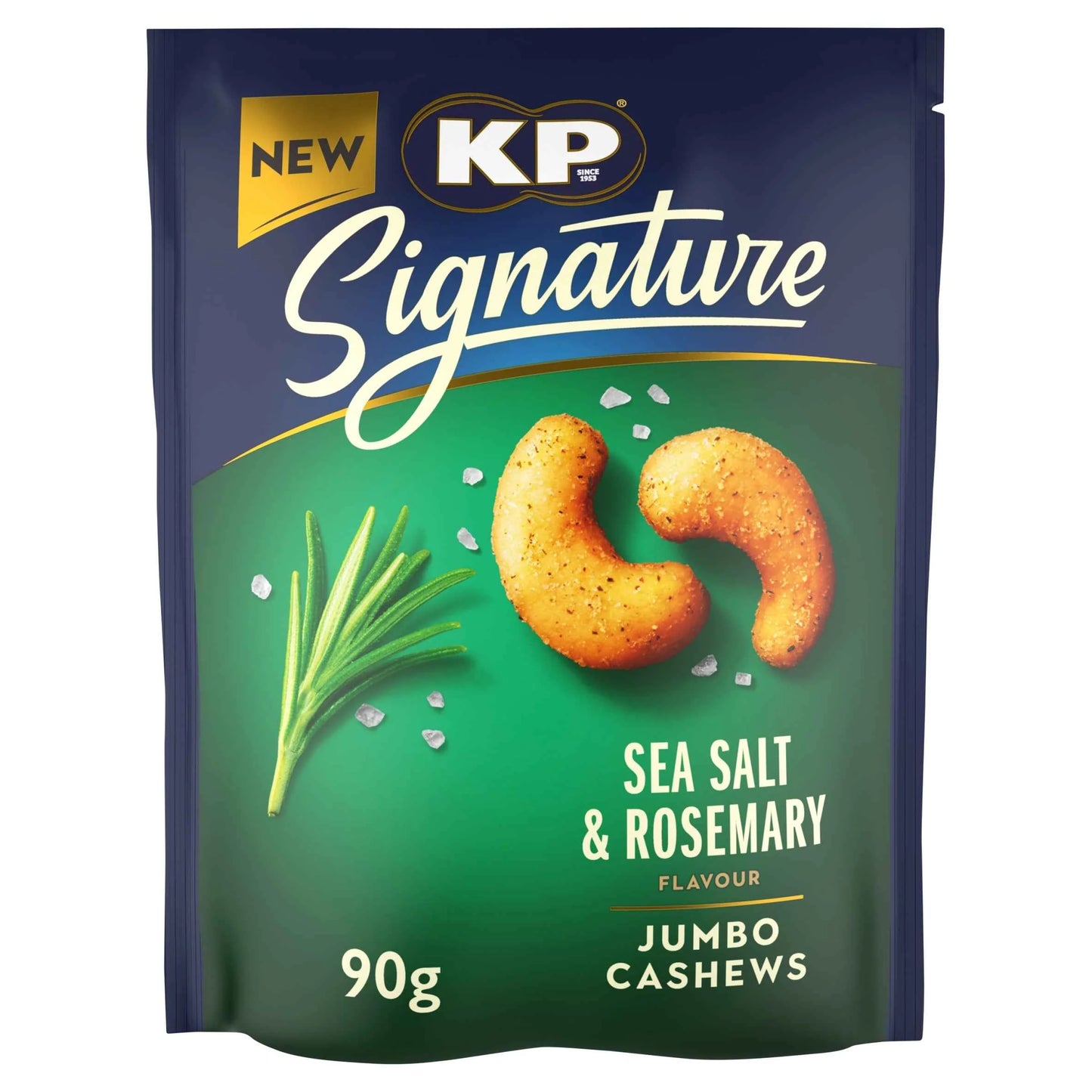 Signature Sea Salt And Rosemary Cashews 90g by KP