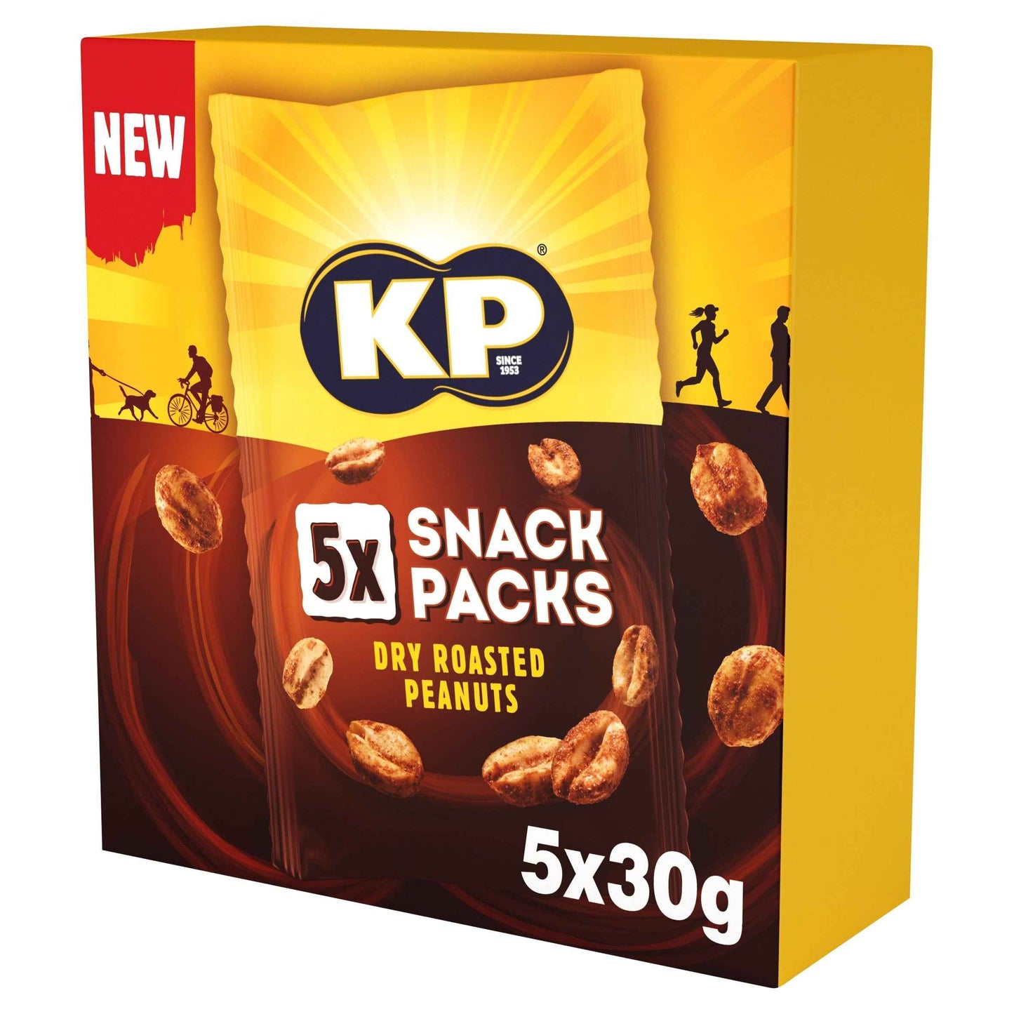 Kp Snack Packs Dry Roasted Peanuts 5 X 30g by KP PEANUTS