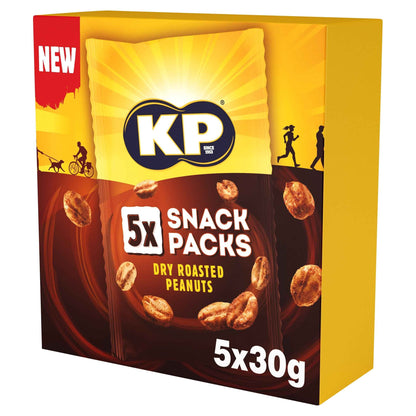 Kp Snack Packs Dry Roasted Peanuts 5 X 30g by KP PEANUTS