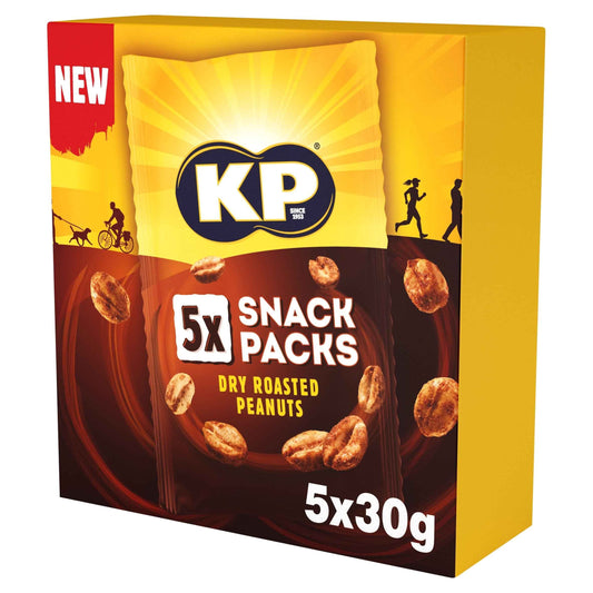 Kp Snack Packs Dry Roasted Peanuts 5 X 30g by KP PEANUTS