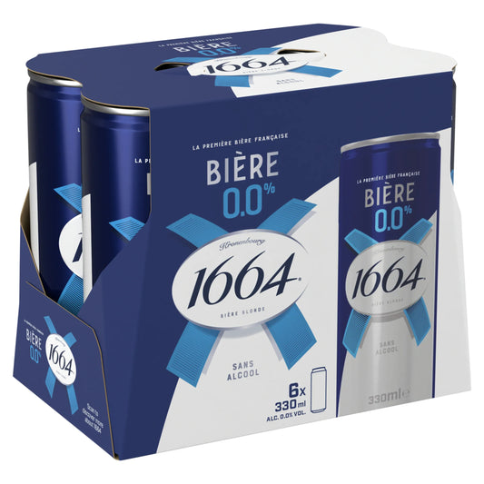 0.0% Alcohol Free Lager Beer by KRONENBOURG 1664 at The British Vault